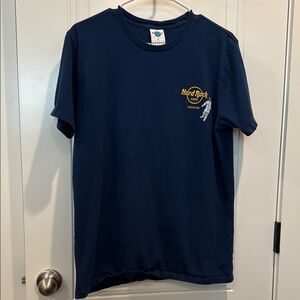 Hard Rock Cafe Blue Short Sleeve Tee with Logo